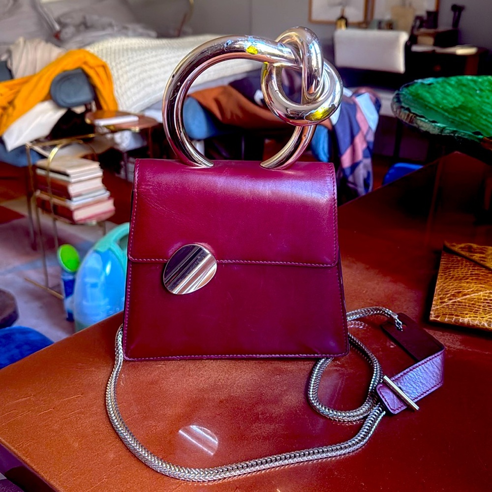 Benedetta Bruzziches knot handle bag. Made in Italy